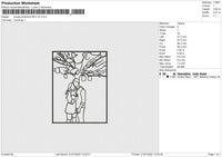Couple Photoline V2 Embroidery File 4 sizes