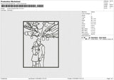 Couple Photoline V2 Embroidery File 4 sizes