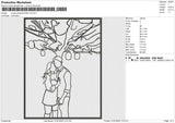 Couple Photoline V2 Embroidery File 4 sizes
