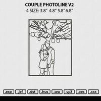 Couple Photoline V2 Embroidery File 4 sizes