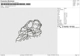 Couple Photoline Embroidery File 4 sizes