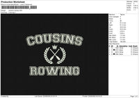 Cousins Rowing Embroidery File&nbsp;6 size