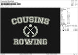 Cousins Rowing Embroidery File&nbsp;6 size