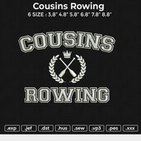 Cousins Rowing Embroidery File&nbsp;6 size