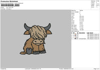 Cow1024 Embroidery File 6 sizes