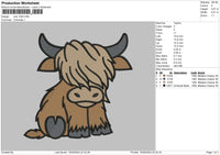 Cow1024 Embroidery File 6 sizes