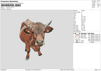 Cow 2911 Embroidery File 6 sizes