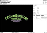 Cowabunga Embroidery File 4 size