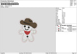 Cowboy Chibi Embroidery File 6 sizes