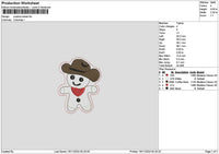 Cowboy Chibi Embroidery File 6 sizes