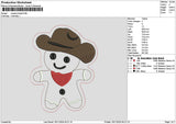 Cowboy Chibi Embroidery File 6 sizes