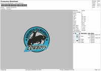 cowboys kirchner Embroidery File 6 sizes