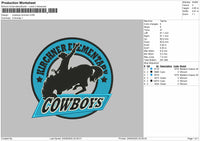 cowboys kirchner Embroidery File 6 sizes