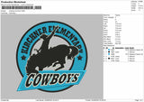 cowboys kirchner Embroidery File 6 sizes