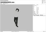 Cowboy Silhouette Embroidery File 4 size