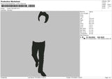 Cowboy Silhouette Embroidery File 4 size