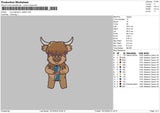 Cow Redbull 02 Embroidery File 6 Sizes