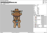 Cow Redbull Hat Embroidery File 6 Sizes