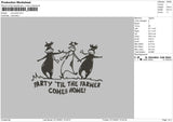 Cow Party Embroidery File 4 size