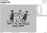 Cow Party Embroidery File 4 size