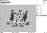 Cow Party Embroidery File 4 size