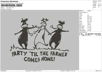 Cow Party Embroidery File 4 size