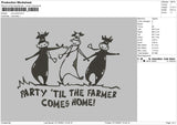 Cow Party Embroidery File 4 size