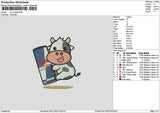 Cow Bull 01 Embroidery File 6 sizes