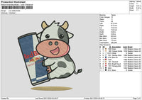 Cow Bull 01 Embroidery File 6 sizes