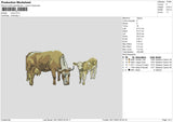 Cows Embroidery File 6 sizes