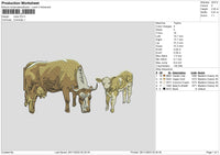 Cows Embroidery File 6 sizes