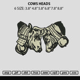 Cows Heads Embroidery File 6 sizes