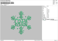 Cozy Season Embroidery File 4 size