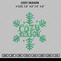Cozy Season Embroidery File 4 size