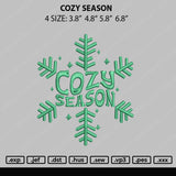 Cozy Season Embroidery File 4 size