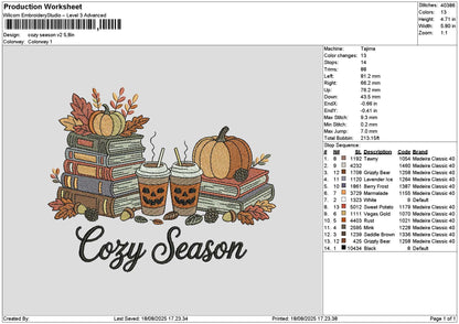 Cozytext V2 Embroidery File 6 sizes