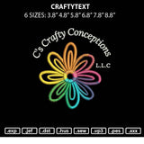Craftytext Embroidery File 6 sizes