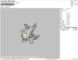 Bird Cry Baby Embroidery File 5 size