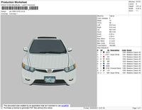 Car CMHY 818 Embroidery File 4 size