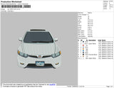 Car CMHY 818 Embroidery File 4 size