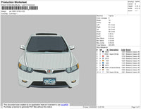 Car CMHY 818 Embroidery File 4 size