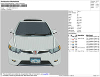 Car CMHY 818 Embroidery File 4 size