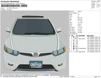 Car CMHY 818 Embroidery File 4 size