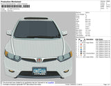 Car CMHY 818 Embroidery File 4 size