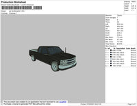Car Doublecabin Embroidery File 4 size