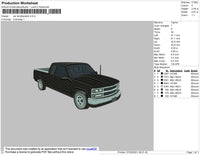 Car Doublecabin Embroidery File 4 size