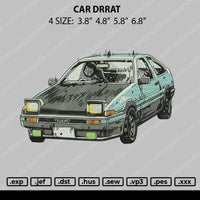 Car Drrat Embroidery File 4 size