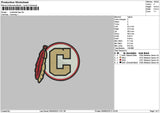 Creekside C Circle Embroidery File 6 sizes