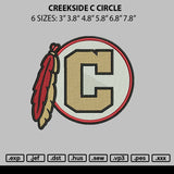 Creekside C Circle Embroidery File 6 sizes