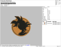 Circle Dragonball ERmbroidery File 4 size